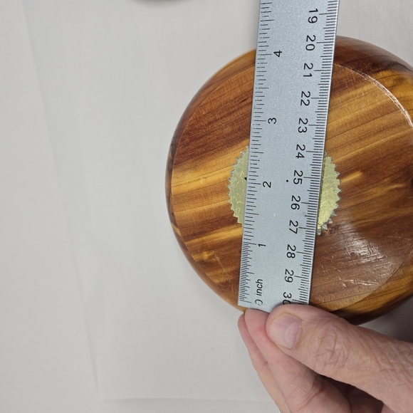 Art In Wood By Swanson Hand Made Keepsake Wood Bowl With Lid, Gloss Finish. - Picture 9 of 11